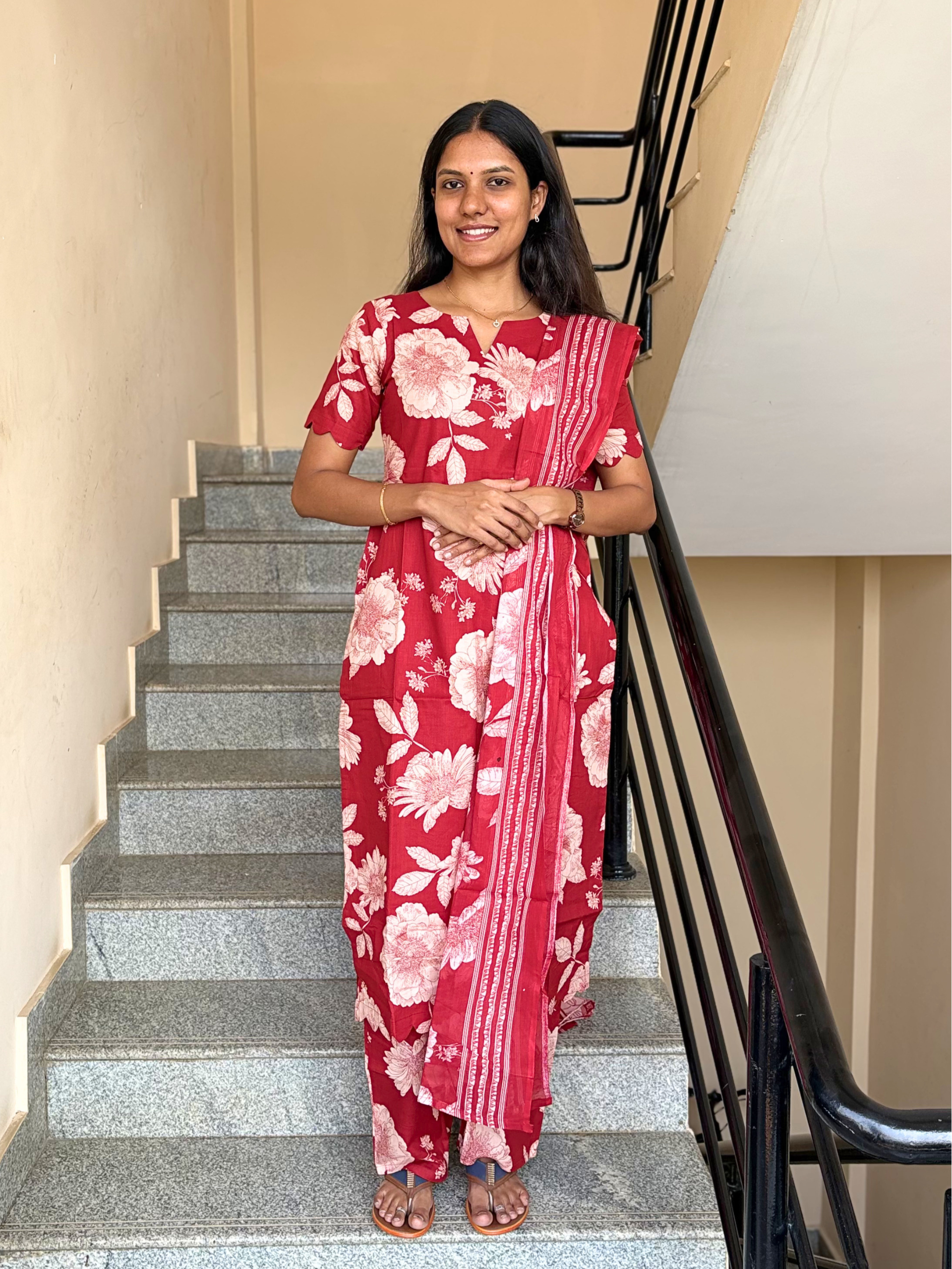 MGL001 - Red flower salwar set