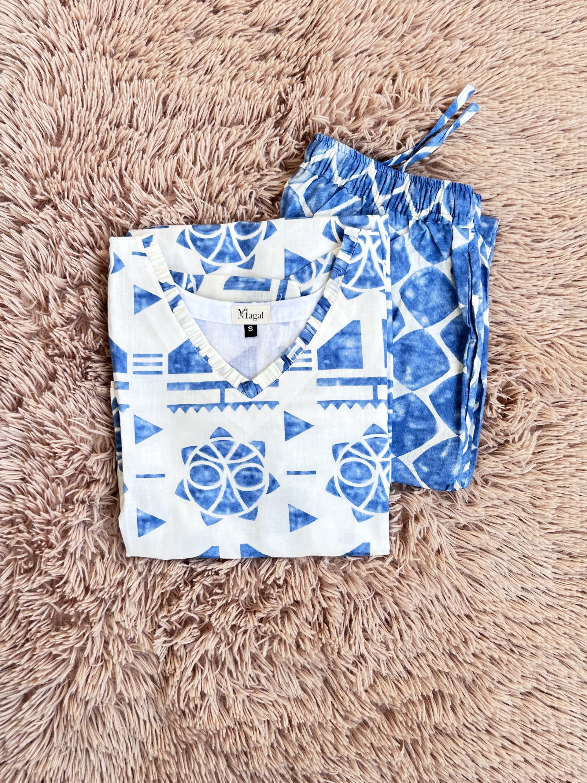 MGL006 - White and blue coord set